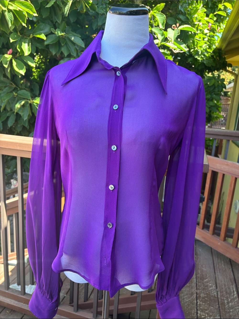D&G Semi-Sheer Silk Bouse